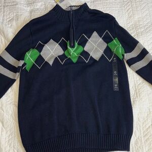 Tommy Hilfiger 
Boys M(12/4) Navy Argyle Sweater